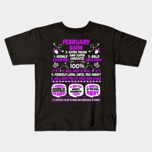 February Born Kids T-Shirt